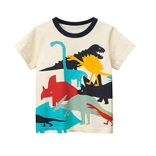 Toddler Boy Tees Short Sleeve Tops Cotton Casual Graphic T-Shirt Crewneck Summer