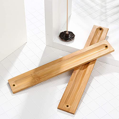 Sunshine Forest 5 Pieces Bamboo Wood Incense Sticks Holder Incense Burner Ash Catcher, 9.06 Inches Long (Wood Color)- Incense Stick Holder - Incense Burner #TOP2