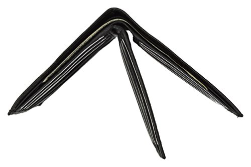 RFID Blocking Premium Soft Leather Men's Multi-Card Compact Center Flip Bifold Wallet3