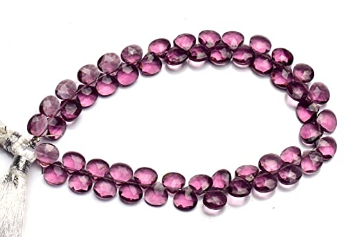 LKBEADS 8 inch strand of gem african amethyst quartz 6mm heart faceted beads for DIY jewelry making. african amethyst quartz beads strand