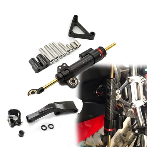 Kit Amortisseur de Direction Ducati Monster 696 Accessoire Moto Aluminium Nero Stabilisateur