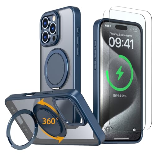 Coque iPhone 16 Pro anti-chute bleue résolvant les casses d'écran avec films