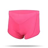 LDLXDR Damen Radsportunterwäsche, Fahrradsilikonkissen, Sportradshorts,Pink,M