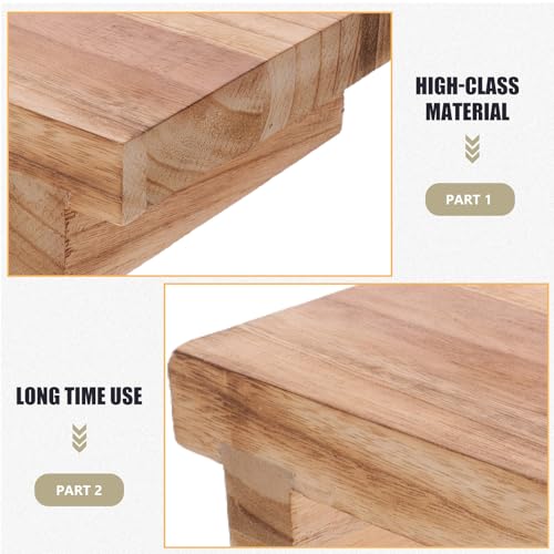 Repose-pieds de bureau en paulownia : petit tabouret compact
