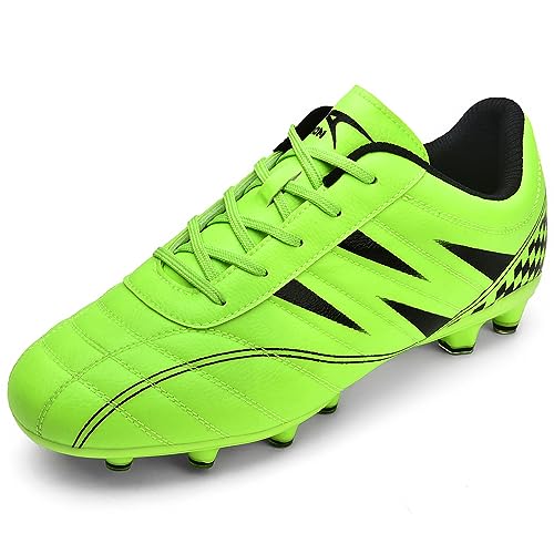 Littleplum Jungen Fußballschuh Kinder Fussballschuhe Footballschuhe Outdoor Athletic Soccer Schuhe Z01,A Grün,35 EU