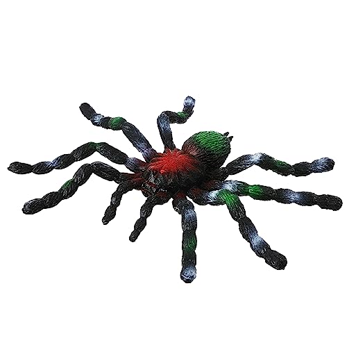 FLORMOON Spider Toys, Realistic Rubber Tarantula Figurines for Halloween Decor, Trick Joke Props, Birthday Party Cake Topper Gift for Boys and Girls