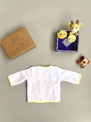 Image of Baby Relaxed Fit Double Muslin Cotton Full Sleeve Tops (Pack of 4) (LSBFST-0001 Assorted3 M6-9Months)