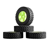 Reemplazo sencillo de ruedas: Este kit de neumáticos de alto rendimiento para control remoto se coloca fácilmente en los bujes de las ruedas, lo que permite una instalación rápida sin ajustes complicados. Una vez colocados, los neumáticos ayudan a perfeccionar la sensación de la dirección, mejoran la continuidad de la conducción y crean una experiencia general más fluida para las actividades habituales de control remoto.