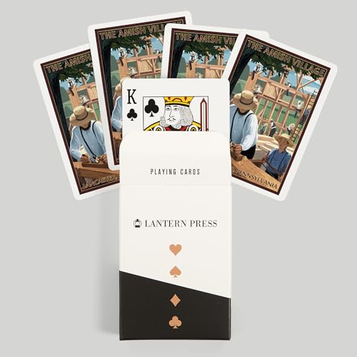 Lantern Press Lancaster County, Pennsylvania, Baraja de Poker 52 Cartas miniatura 6