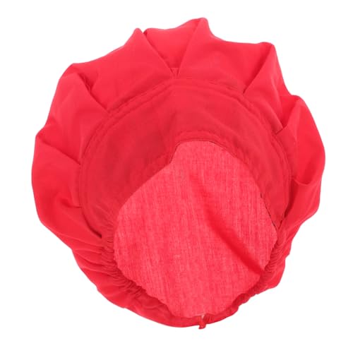 DEARMAMY Gorro De Cocinero Anti Humo De Aceite Gorro De Accesorios para Cocineros Sombreros para Cocinero Sombrero De Servicio para Hombre Gorra De Chef Rojo Algodón