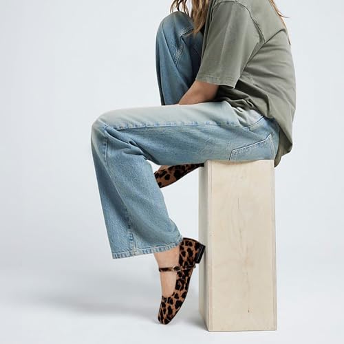 Ballet Flats Shoes for Women Square Toe Mary Jane Flats Shoes Buckle Strap Dress Casual Comfortable Ballerina Shoes3