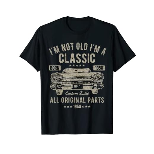 Divertida camiseta de 71 cumpleaños de 71 años de edad, coche clásico nacido en 1950 Camiseta