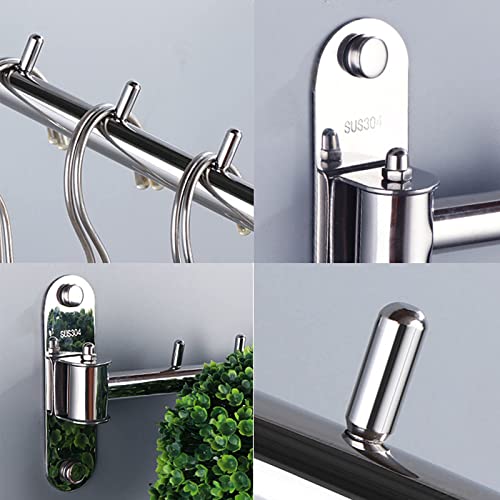 Wall Mounted Rotary Clothes Rack - Stainless Steel Folding Hanger with Swing Arm for Space Saving in Laundry Room, Bedroom, Bathroom, Balcony - Image 4