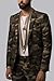 Mens 2 Piece Suit Floral Leopard Camouflage Print Coat Pants Suit Casual Nightclub Two Buttons Fashion Slim Fit No Tie (US, Alpha, X-Large, Regular, Regular, Camouflage)