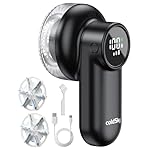 coldSky Rechargeable Fabric Shaver, Lint Shaver with Digital Display, Sweater Shaver with 6-Leaf Blades and Safety Lock, 3-Speeds Defuzzer Remove Fuzz, Pills from Clothes, Furniture, Sofa, Blanket