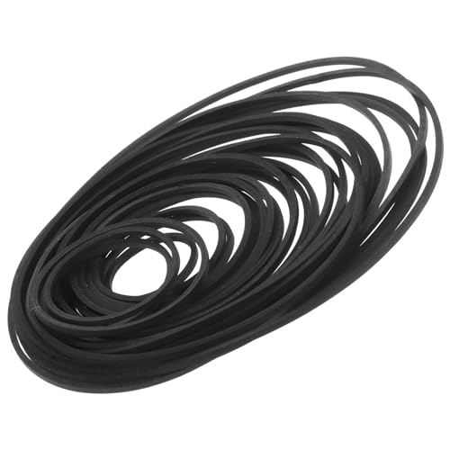 Luxshiny 30 Correas de Goma para Pletinas de Casete, Correas de Transmisión Cuadradas de 1.2 Mm para Grabadoras, Reproductores de CD y DVD, Paquete de 30 Unidades para Reparación