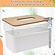 UHETLET Kosmetiktücher Box Holz Tücherbox mit Deckel aus Bambus Taschentücher Box 26x13x9cm Tücherbox Weiß Nachfüllbar Taschentuchbox Quadratisch Tissue Boxen Taschentuchspender für Handelsübliche