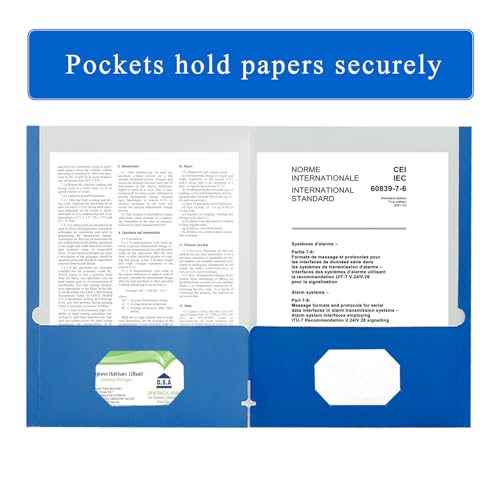 Dossiers de rangement format lettre bleu anti-perte de documents professionnels - 3