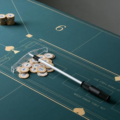 Rake de fichas de pôquer,Empurrador de fichas de pôquer - Chip Stick retrátil | Ancinho portátil do