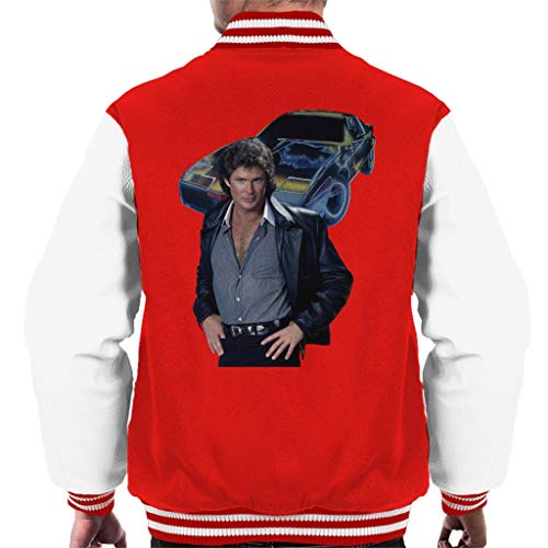 Blouson KITT Men's Varsity Jacket Knight Rider veste teddy Michael Knight homme