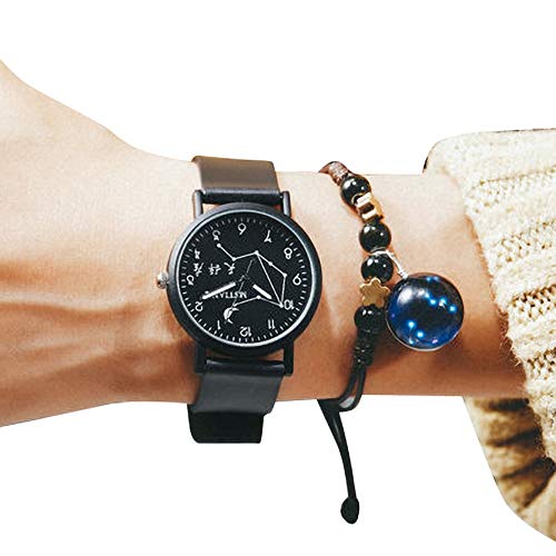 Preisvergleich Produktbild KingbeefLIU Armband Damen / Herren Stylish Luminous Constellation Quarzwerk Armbanduhr Armband Waage