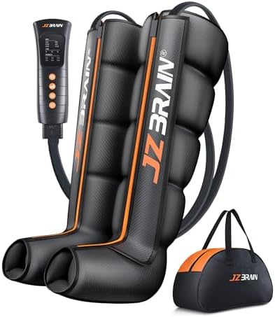 JZBRAIN Sequential Air Compression Recovery System : Professional Full Leg Compression Boots for Circulation and Pain Relief - Sequential Device for Muscle Relaxation - Gifts for Athletes, Women, Men