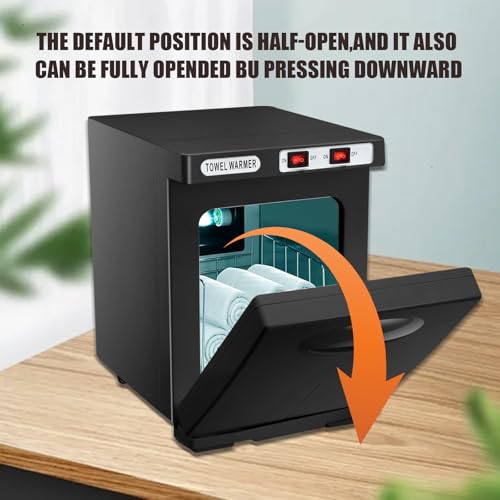 Eznaobo 5L Scalda Asciugamani Sterilizzatore, Sterilizzatore Uv A 80°C, Funzione Di Riscaldamento A 360°, Armadietto Per Asciugamani Caldi Per Bellezza, Salone, Spa, Manicure (Nero) - 4