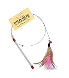 Cat Wire Dangler Wand Toy with Beads and Feather, Interactive cat teaser, charmer, dancer pole toy