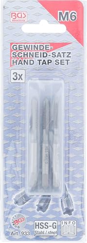 BGS 933 | Gewindebohrer-Satz | Vor-, Mittel- und Fertigschneider | HSS-G | M6 x 1,0 | 3-tlg.