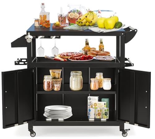 JFHID Outdoor Kitchen Storage Cabinets Island with...