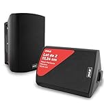 Pyle Enceinte d’Extérieur Bluetooth,240W, Enceinte Mural étanche, Paire de Haut Parleur Imperméables, Active + Passive, Résistant à l'eau, Son Stéréo, Utilisation dans la Piscine, Patio, l'Intérieur