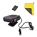 Produktbild 12V Auto Heizung, Auto Heizlüfter Defroster, die Stecker in die Zigarette, 2 in 1 Auto Heizung / Lüfter Auto Windschutzscheibe Demister Heizung mit Reinigungstuch