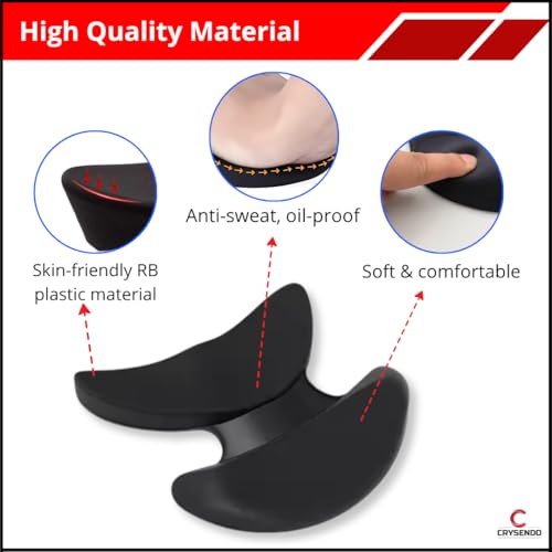 Image of Crysendo Ergonomic Mouse Wrist Rest Support | Gliding Palm Rest Pad with Double Support for Wrist Pain Relief & Pressure Release | Mouse Pad for Office, Gaming, Coding, Work Desk (Black)