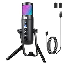 Plug & Play - Our USB microphones are plug and play, connect to your desktop or laptop with USB port or PS4, PS5 and we come with adapters that you can connect to most phones or tablets with 2 adapters. Professional sound control - Our PC microphone ...