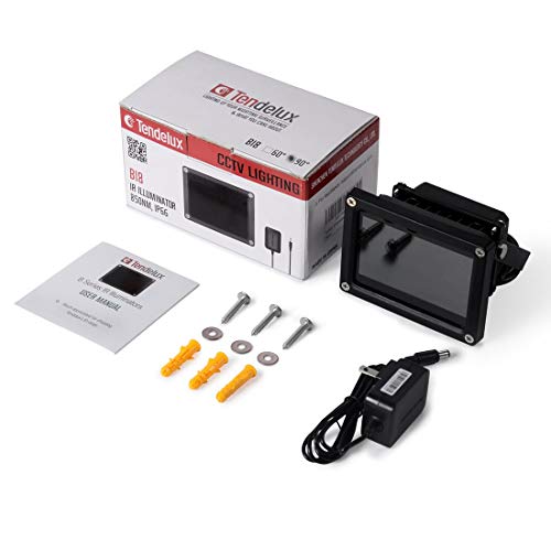 Tendelux 120Ft Ir Illuminator | Bi8 Compact And Powerful 90° Infrared Light For Cctv Security Camera (W/Power Adapter) #TOP5