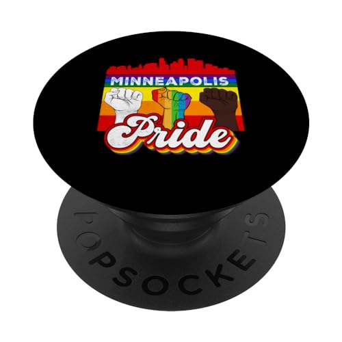Minneapolis Pride Rainbow Gay Pride Flag Funny LGBT PopSockets Swappable PopGrip