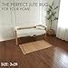 KIBAGA Beautiful Jute Rug for Your Home - This Natural 2x3 ft Hand Woven Rug Fits Perfectly Into Your Entry Area, Kitchen Or Living Room - Modern Braided Mat Enhances Any Boho/Farmhouse Decor