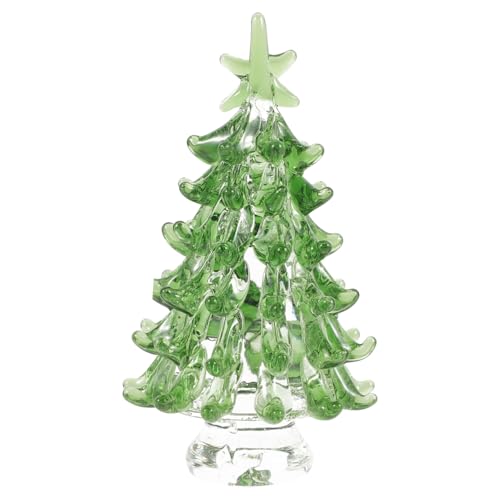Angoily Mini Cristal áRboles De Navidad Artificiales, Verde Arbol De Navidad PequeñO Juguete, DecoracióN Navideña para SalóN O Dormitorio, Mesa Navideña Compacta para Hogar Oficina Y Fiesta