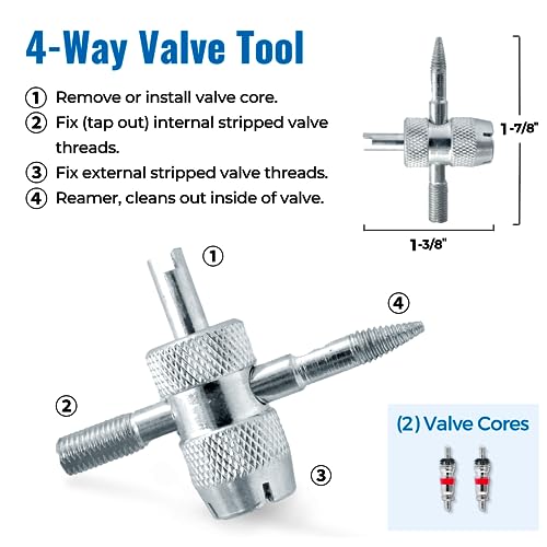 Tirellix Flat Tire Repair Kit (with Trimmer) - 24 Piece Tire Puncture Repair Kit for Car, Auto, Emergency Tire Repair Tools and Tire Plugs in Zippered Organizer Carry Case, for Tubeless Tires - Image 5