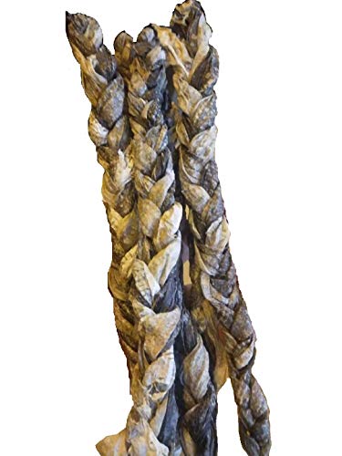 Ocean Tides Braided Icelandic Atlantic Cod Fish Skin Treats For Dogs And Cats Dried Lean Crunch Sticks Chews #TOP2