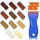 Hartwachs Reparaturset, 11 Farben Laminat Wachs Reparaturset mit 1 Schaber, Holz/Fliesen/Parkett/Laminat/Vinyl Reparaturset zum Auffüllen Reparieren von Kratzern und Löchern für Holz Möbel