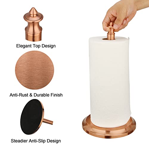 Paper Towel Holder Stand For Kitchen Countertop & Dining Room Table (Copper, Classical) #TOP4