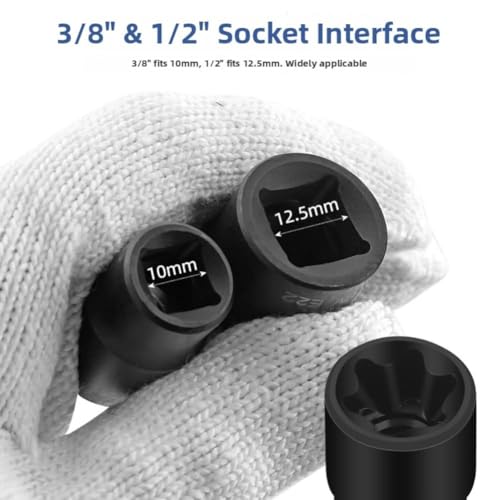 Kit de douilles E 17 pièces Lecreatekit en chrome vanadium avec sac