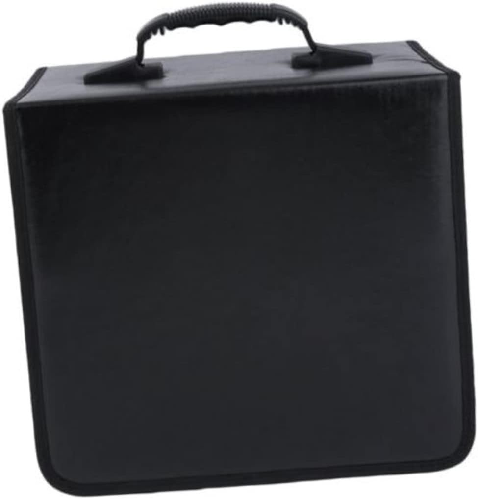 Disc Portable CD Wallet Holder Bag Case Organizer Capacity Media Storage Box for Dvds Convenient Travel Black