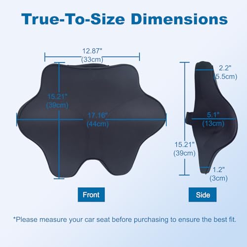 Lumbar Support Pillow for Office Chair & Car - Ergonomic Memory Foam Lower Back Cushion with Breathable Polyester Cover Adjustable Straps for Desk, Gaming, Wheelchair - Relieves Back Pain (Black) — view 5