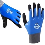 CECOMBINE Set mit 2 isolierten Arbeitshandschuhen 1000 V feuerfest, elektrische Handschuhe, Gummi-Arbeitshandschuhe, elektrische Sicherheitshandschuhe für Isolation, feuerfest, Komfort