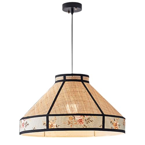 Lustre Wabi-Sabi suspendu fait main et lampe décorative fleur de plafond