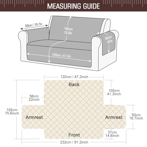 Image of TAOCOCO Sofa Covers 2 Seater,Settee Covers,Non Slip Sofa Covers,Sofa Slipcovers,Pet Couch Covers,Washable Sofa Protectors for Dogs(Chocolate)