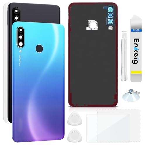 Remplacement vitre arrière Huawei P30 Lite pour rénover le téléphone bleu avec lentille photo