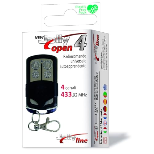 MANDO A DISTANCIA RADIO DE PORTAL JOLLY OPEN 4 433MHZ 4 CANALES